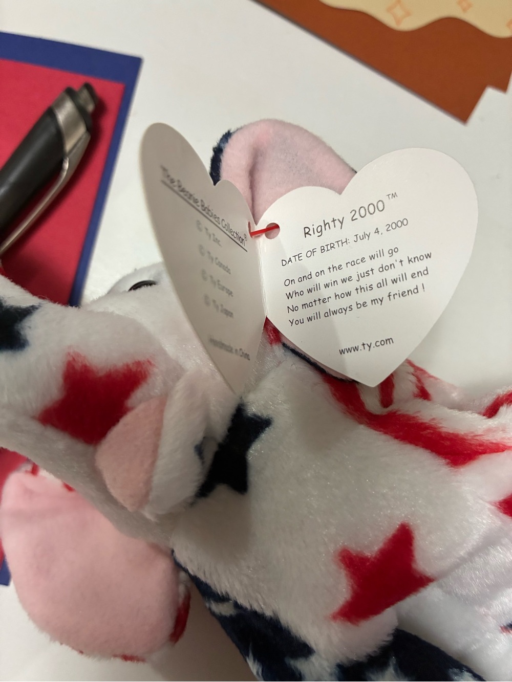 Ty Beanie Baby Righty 2000 The Elephant - Picture 2 of 3